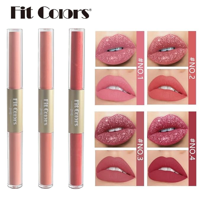 AKARY Waterproof Matte & Shimmer Liquid Lipstick, Dual-ended Highly
