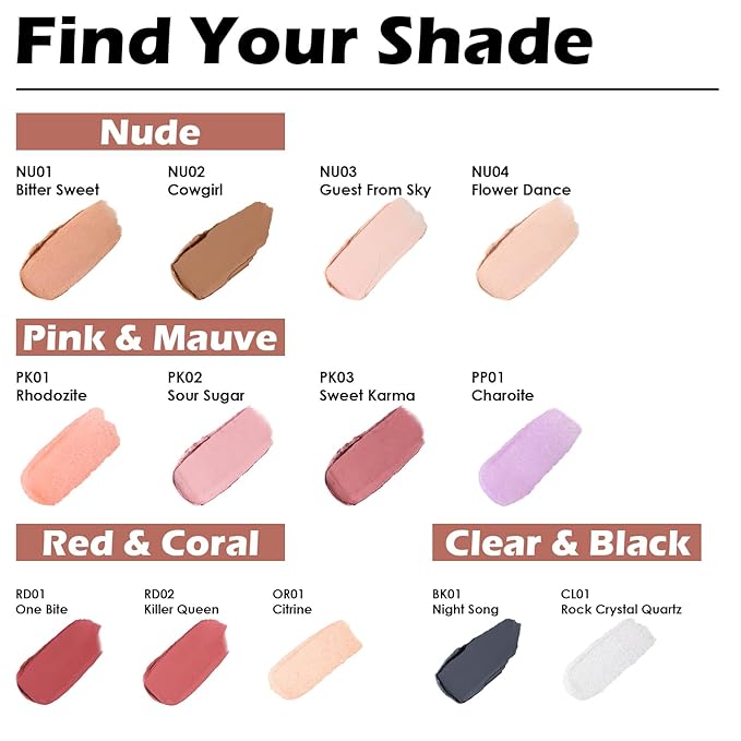 FOCALLURE Moisturizing Lipstick,Transparent Lip Balm,Hydrating Clear Lip Balm