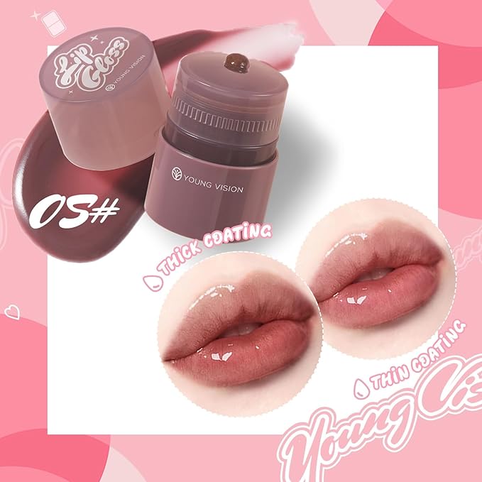 Tinted Lip Balm, Twist Dispenser Hydrating Lip Gloss, Lightweight, Shiny Melting Lip Gloss, Comfortable, Non-Sticky, Lip Mask Friendly(05#)
