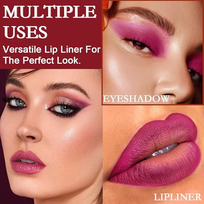 AMY'S DIARY 6 pcs Matte Red Lip Liner Long-Lasting