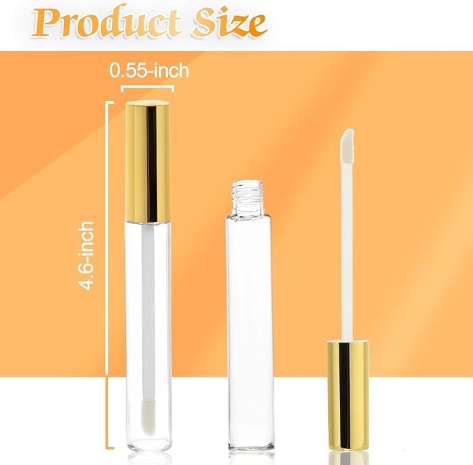 30 Pcs 10ml Empty Lip Gloss Tubes Containers, 10ml