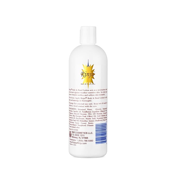 Rinju Body & Hand Lotion - Pack of 3 Non-Greasy for Women & Men - 16 Oz Cocoa Butter, for Extremely Dry Skin - Pierre La Touche Lotion 2 Oz - Vitamin E Moisturizer