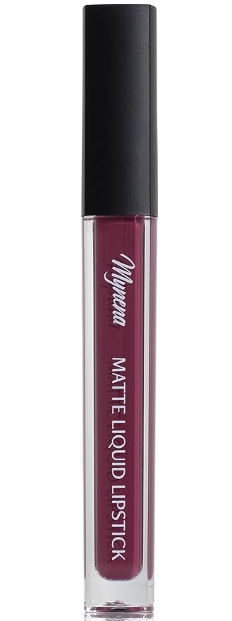 Mynena Dark Purple Long-Lasting Matte Liquid Lipstick Intense Color Smudge-Proof & Waterproof Comfortable Hydrating Shea Butter Vegan & Cruelty-Free | Viola