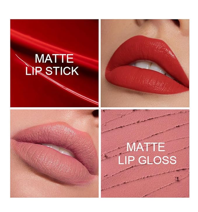 Matte Lipstick Lip Gloss Double-headed Nude Velvet Multicolor Gloss