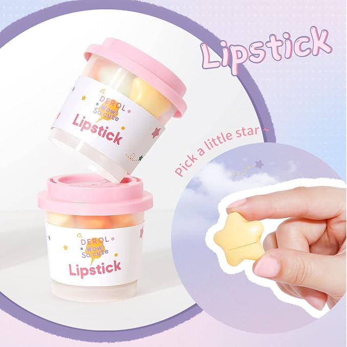 6-Color Mini Matte Color Star Capsule Lipstick set. Long