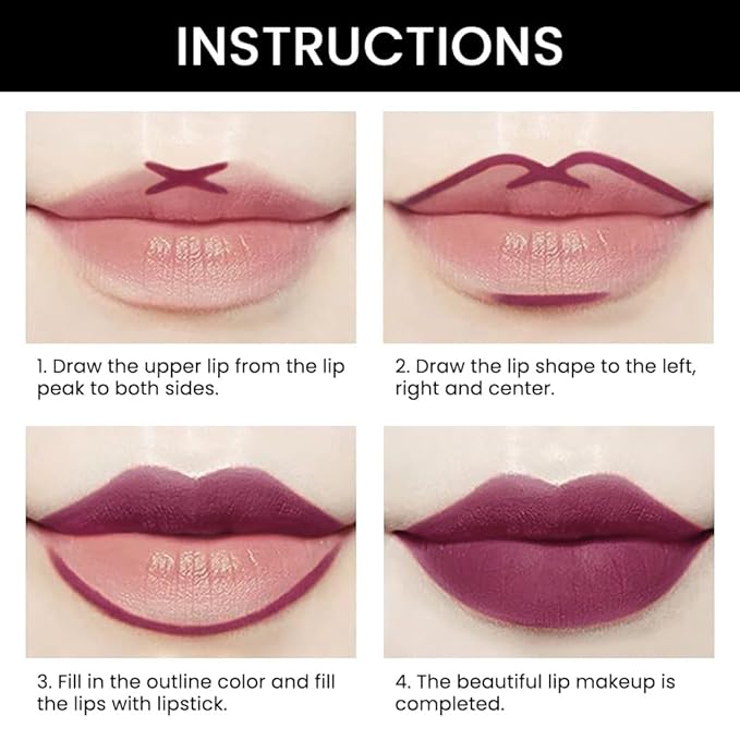 evpct 1Pcs More Berry Lip Liner and Lipstick