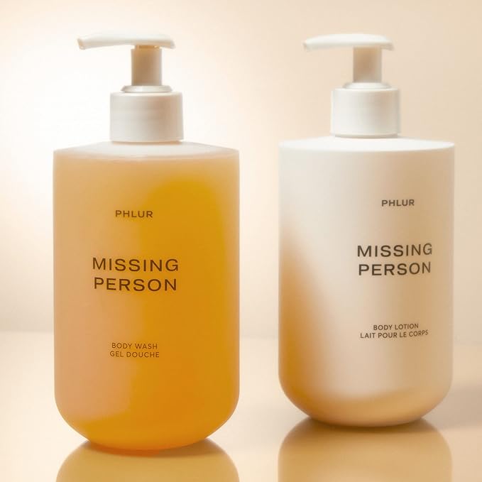 PHLUR Missing Person Body Lotion - Moisturizes & Replenishes Dry Skin - Floral Body Lotion for Women & Men with Bergamont, Musk, Orange & Sandalwood (16 Fl Oz)