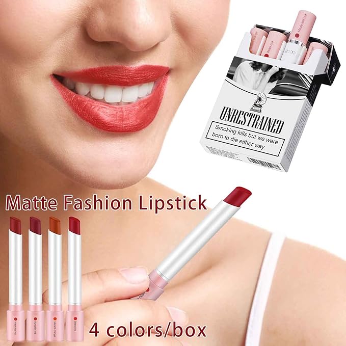 Matte Lipstick Set, 4 Colors Lip Tint Stains, Lipstick