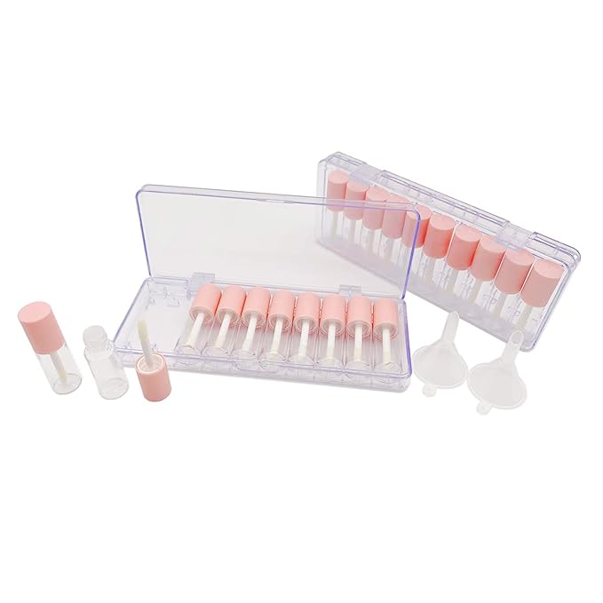 Pink lip gloss tubes with wand empty bottles gloss