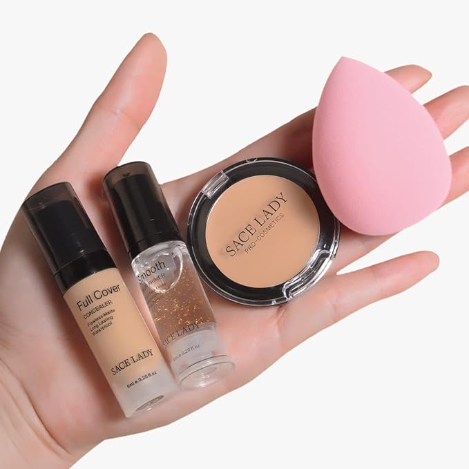 Waterproof Full Coverage Concealer Makeup Kit with Primer Scar Cover