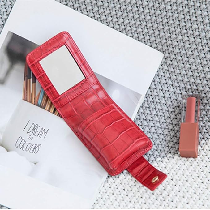 Makeup Lipstick Case with Mirror, for Outside Mini Bag