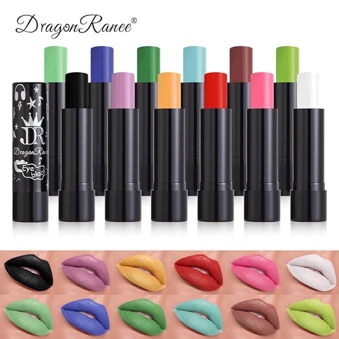 Black Matte Lipstick Tube, Smudge Proof Long Lasting Smudge