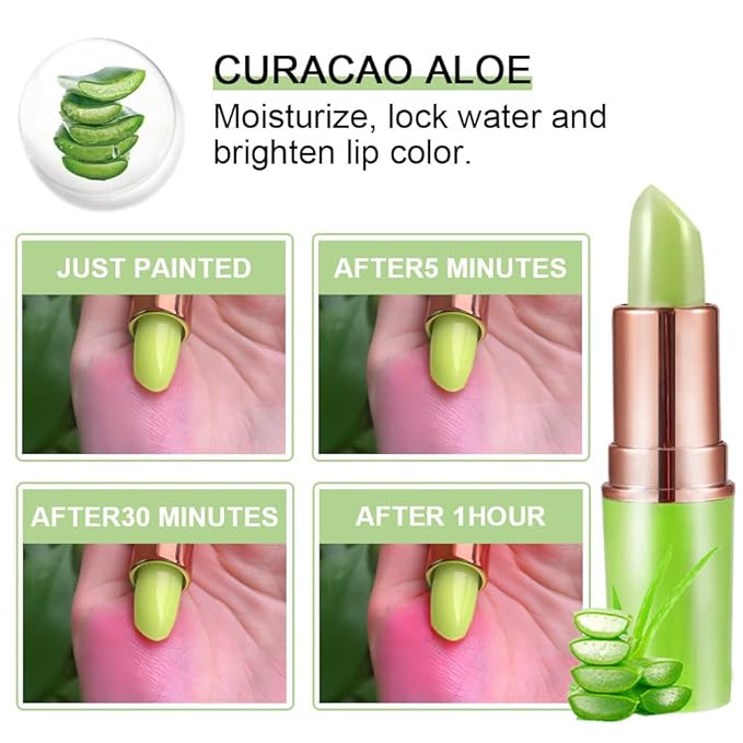 BINGBRUSH Aloe vera Color Changing Lipstick Queen,Moisturizer Long Lipstick