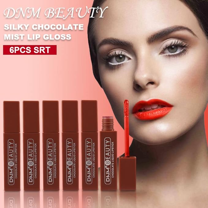 6Pcs Chocolate Matte Liquid Lipstick Lipgloss Lip Gloss Lipgloss