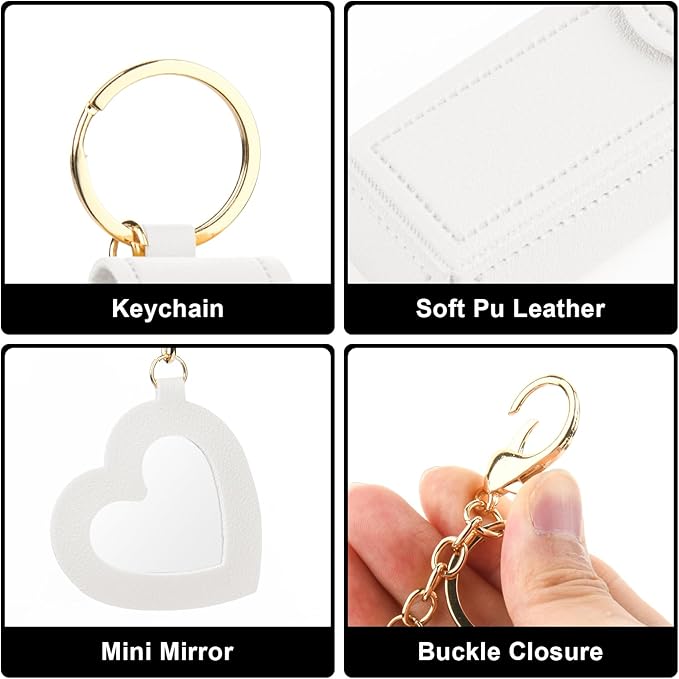 Lipstick Organizer Keychain Chapstick Case with Mirror Organizer