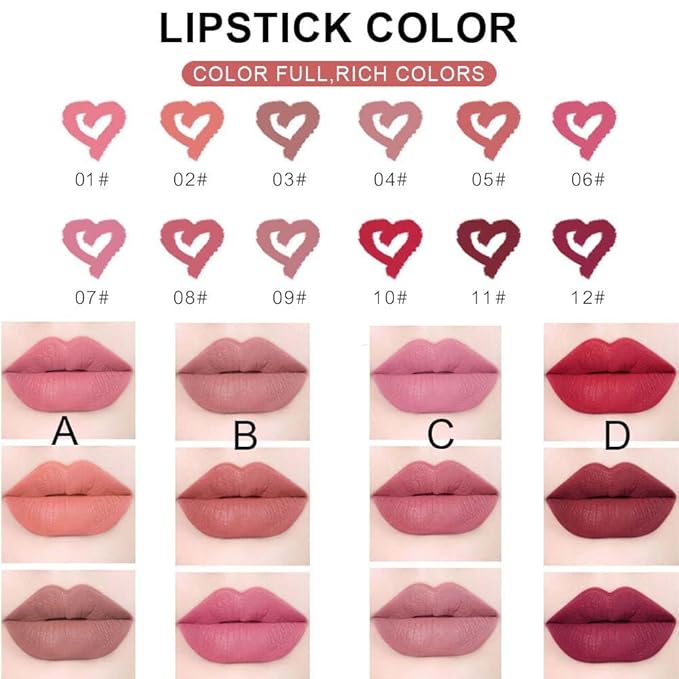 Three Lipstick Automatic Rotary High Pigment Red Pink High