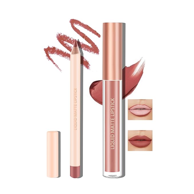 Boobeen Liquid Matte Lipstick and Lip Line Pencil Lipstick
