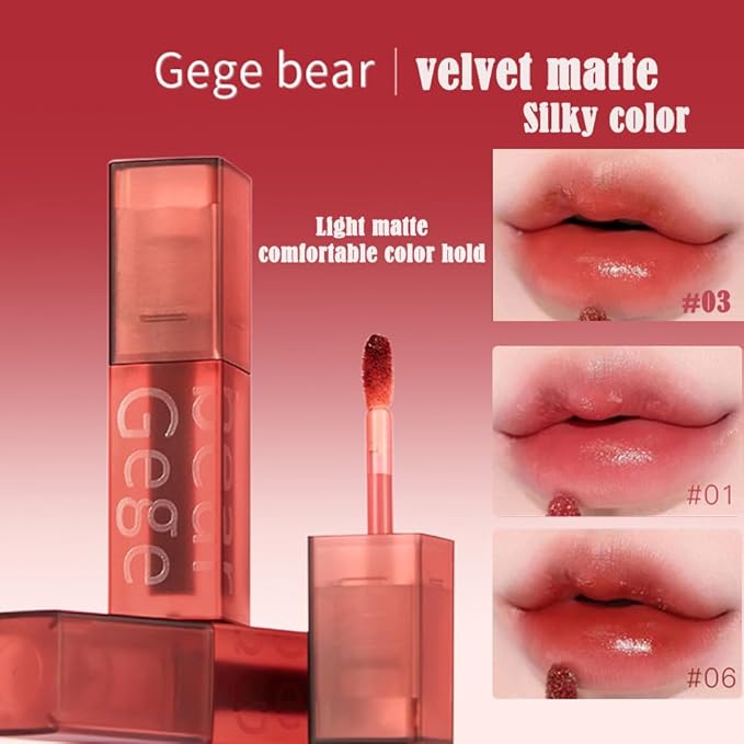 Smooth Luster Lip Glaze, Lightweight Moisturizing,High Impact Lip Color, Full Coverage Lip Makeup, Long Lasting Waterproof Moisturizer Lip Glaze (Cherry Powder)
