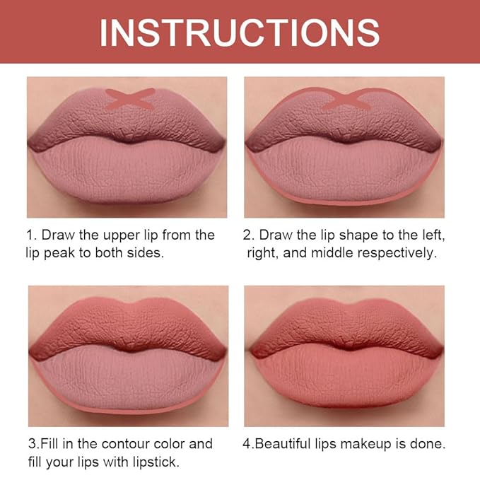 evpct 1Pcs Chestnut Antique Rose Lip Liner and Lip