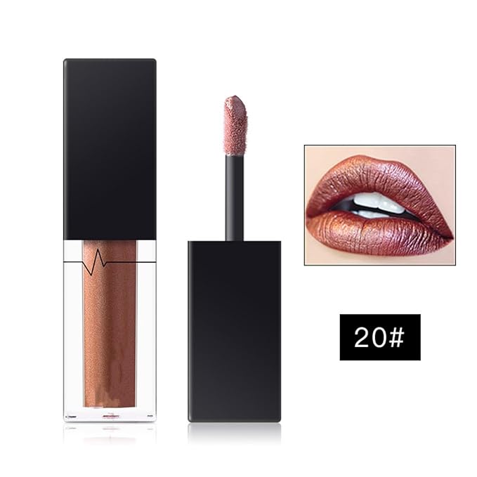 MAEPEOR Metallic Liquid Lipstick 24 Color Metal Diamond Long