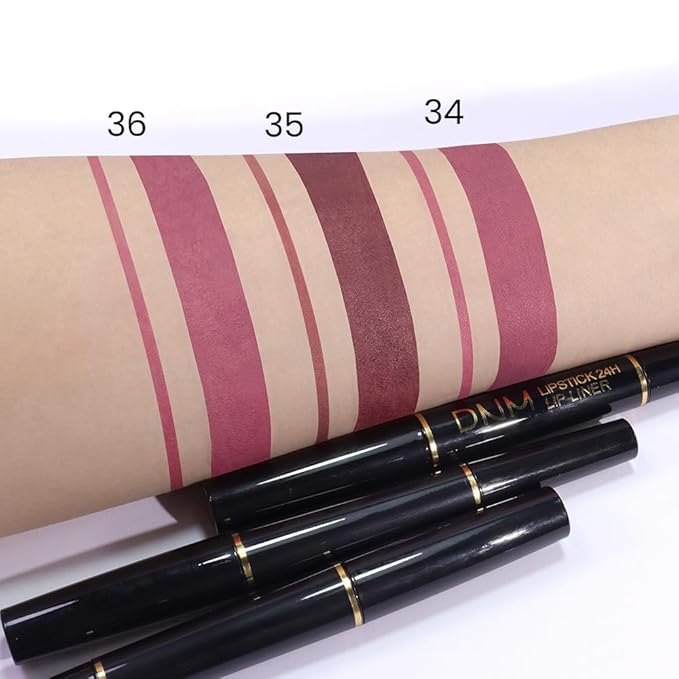 evpct 3Pcs Rose Chocolate Burgundy Red Matte Lip 24 l