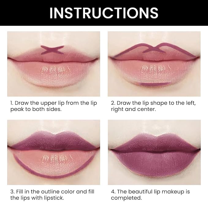 evpct 1Pcs More Mauve Lip Liner and Lipstick