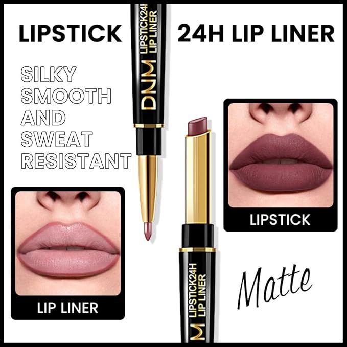 evpct 3Pcs Rose Chocolate Burgundy Red Matte Lip 24 l