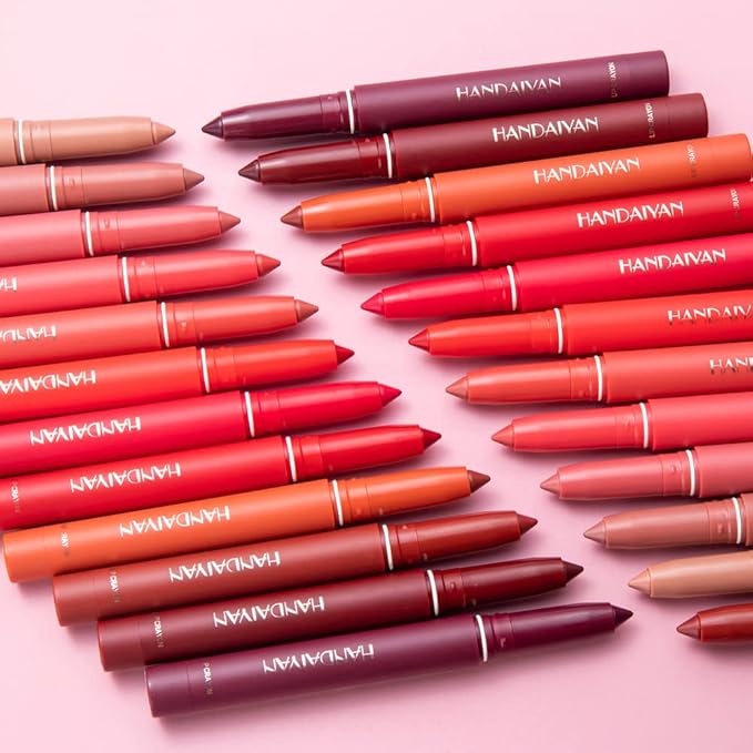 12 Colors Crayon Lipstick Set, Non-Fading Non-Stick Cup Non-Fading