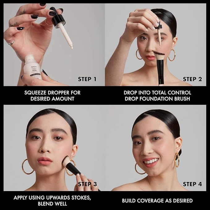 NYX PROFESSIONAL MAKEUP Total Control Pro Drop Foundation, - Cappuccino