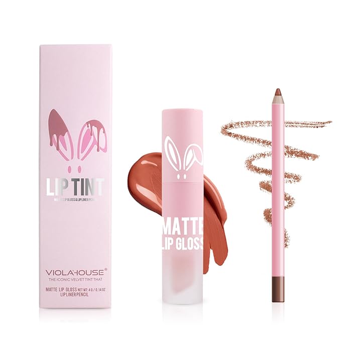 VIOLA HOUSE Lipstick Lip Liner Set, Matt Lipstick Non-Fading,