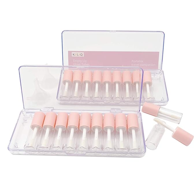 Pink lip gloss tubes with wand empty bottles gloss