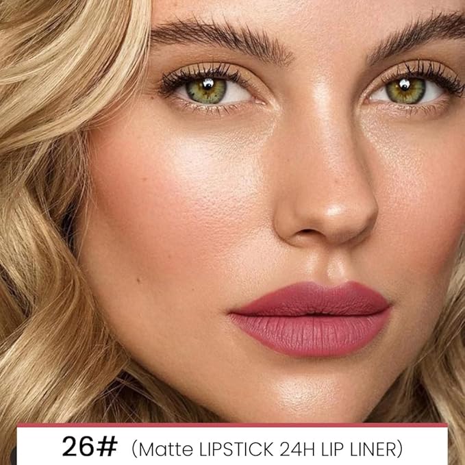 evpct 1Pcs Lip Liner and Lipstick Set Kit Lip