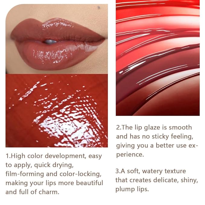 BINGBRUSH 2 Pcs Moisturizing and Silky Velvet Lipgloss BINGBRUSH