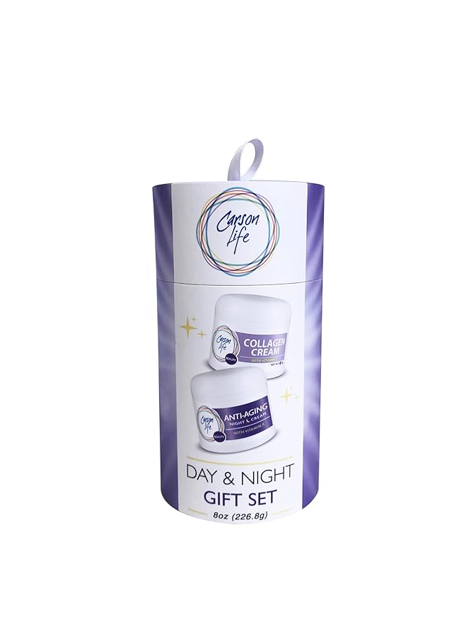 Carson Life Day and Night Moisturizers for Face – Exclusive Day Cream and Night Cream Set - Collagen Cream and Night Cream for Women Anti-Aging.