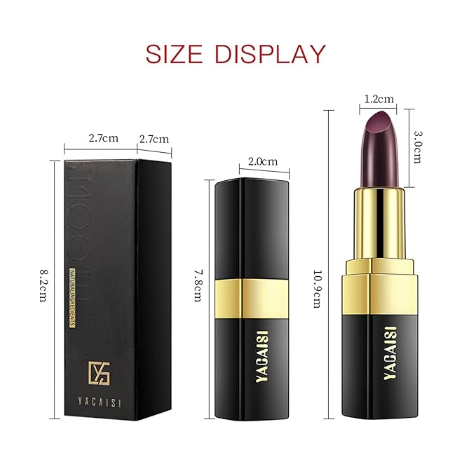 Black Color Changing Lipstick, Magic Color Changing lip balm(Black Change into Brick Red), Natural Moisturizing Lip Balm Labiales Magicos Nutritious Lazy Lipstick For Women (Black)