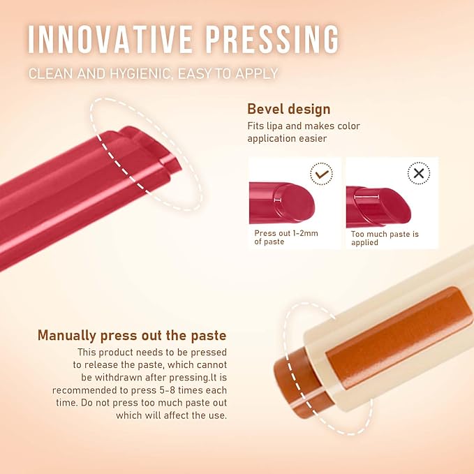 Wine Moisturizing Lipstick Korean Glossy Juicy Tinted Lip Balm, Long Lasting Non-Stick Lip Gloss Mirror Glass Lip Makeup,Lip Tint Stain Stick, High-gloss for Plumper Looking Lips,Vegan, 06
