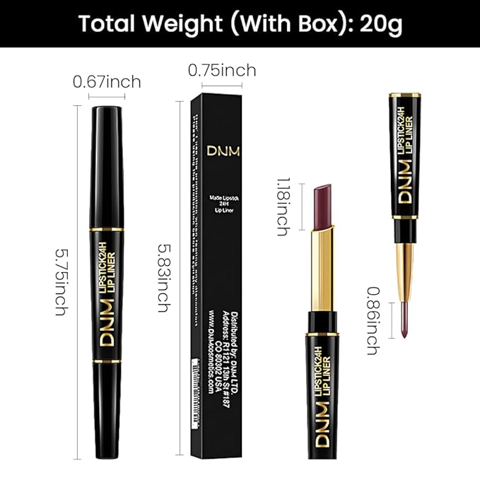 evpct 1Pcs More Berry Lip Liner and Lipstick