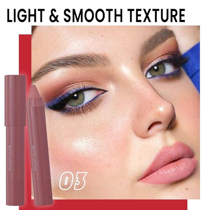 BINGBRUSH Crayon Matte Longwear Lipstick Pack Set,Moisture Sm