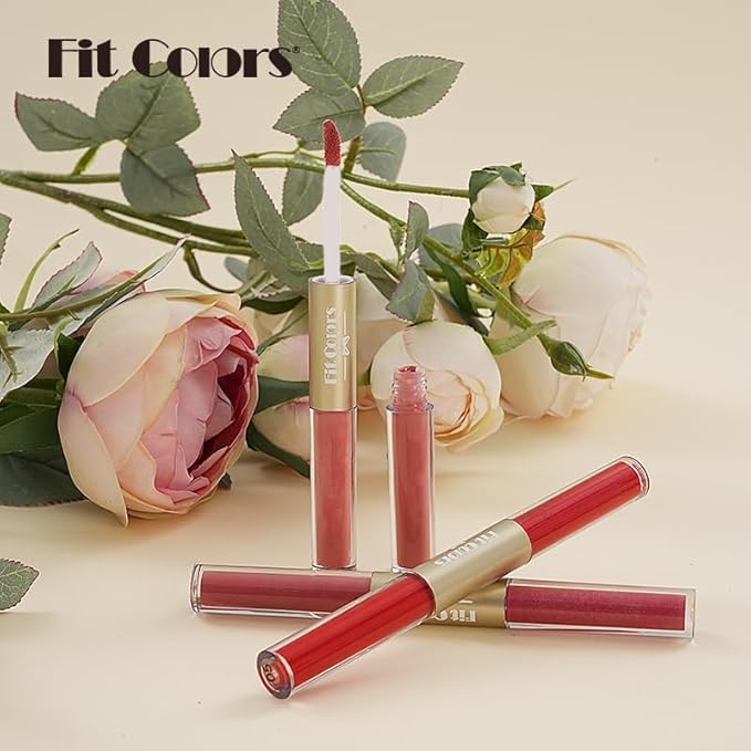 AKARY Waterproof Matte & Shimmer Liquid Lipstick, Dual-ended Highly