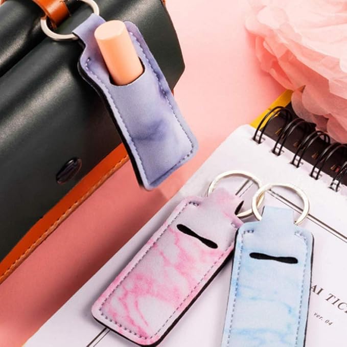 Pengxiaomei 5 Pcs Marble Chapsticks Holder Lip Balm Pengxiaomei