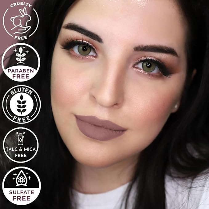 Mynena Rosy Nude Long-Lasting Matte Liquid Lipstick | Intense Color, Smudge-Proof & Waterproof | Comfortable, Hydrating Shea Butter | Vegan & Cruelty-Free | Eve