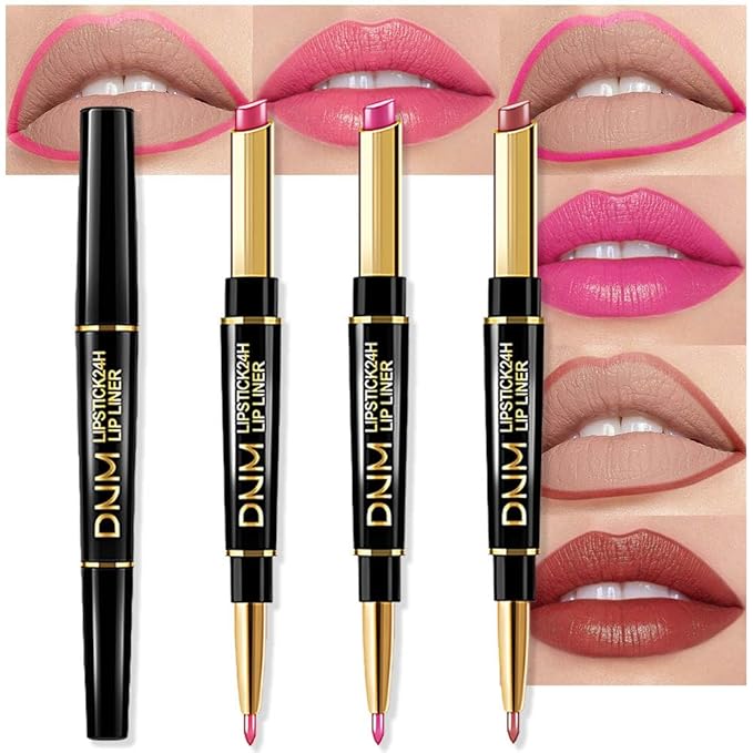 evpct DNM 3Pcs Mauve Warm Bright Pink Red Lip