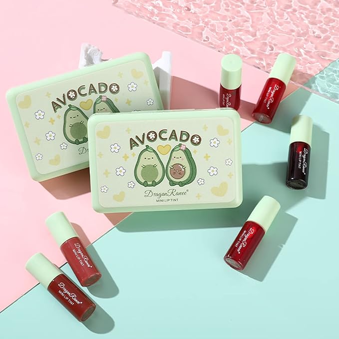6 Colors Lip Tint Stain Set, Korean Velvet Lip