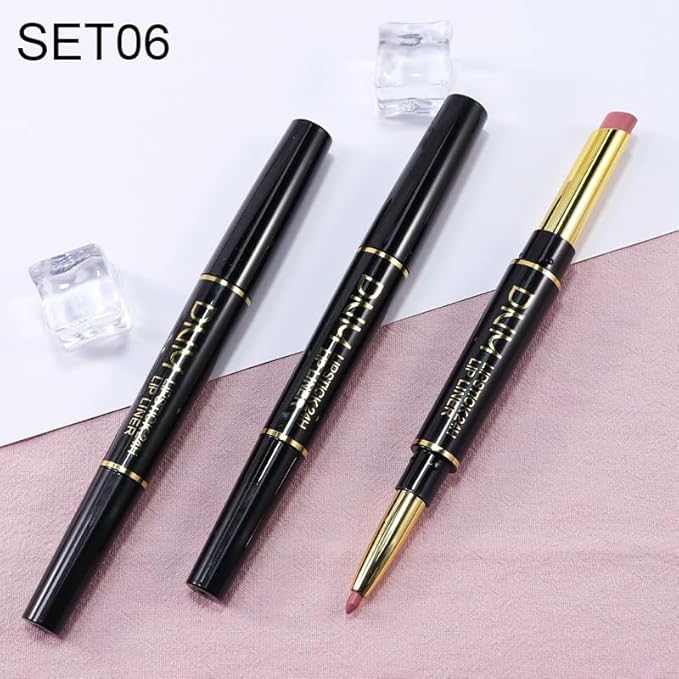evpct 3Pcs Dusty Antique Rose Lip Liner and Lip