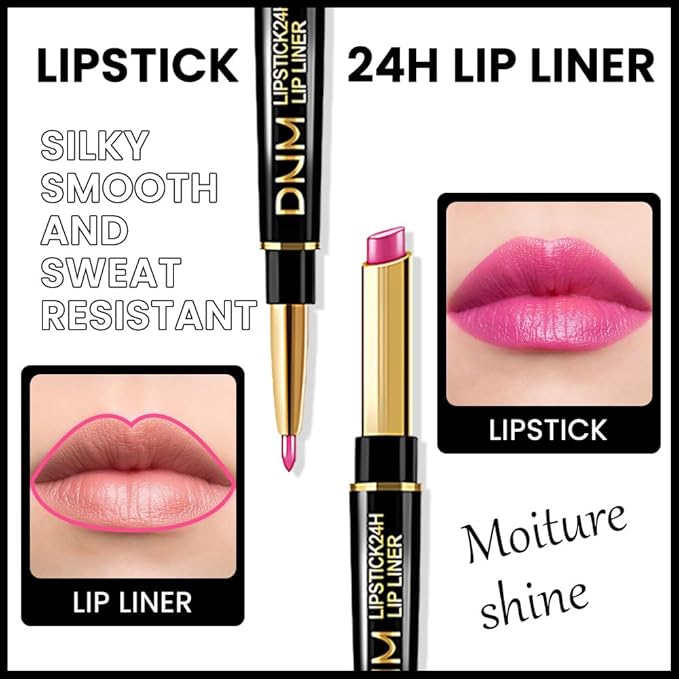 evpct DNM 1Pcs Bright Cool Pink Shine Lip