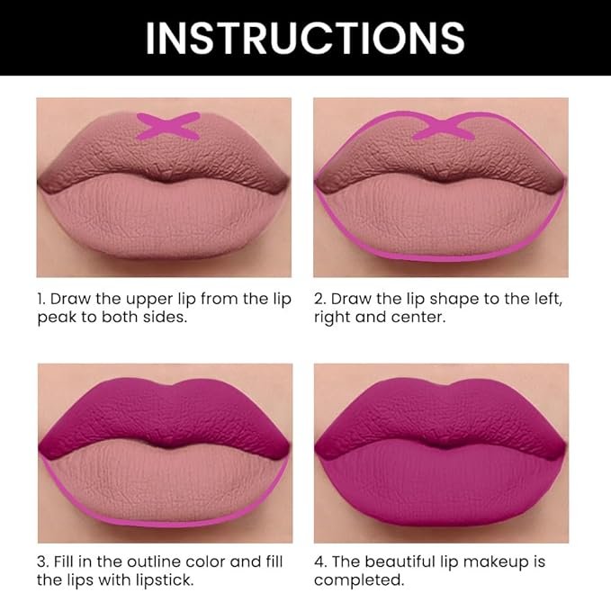 evpct 1Pcs Lip Liner and Lipstick Set Kit Lip