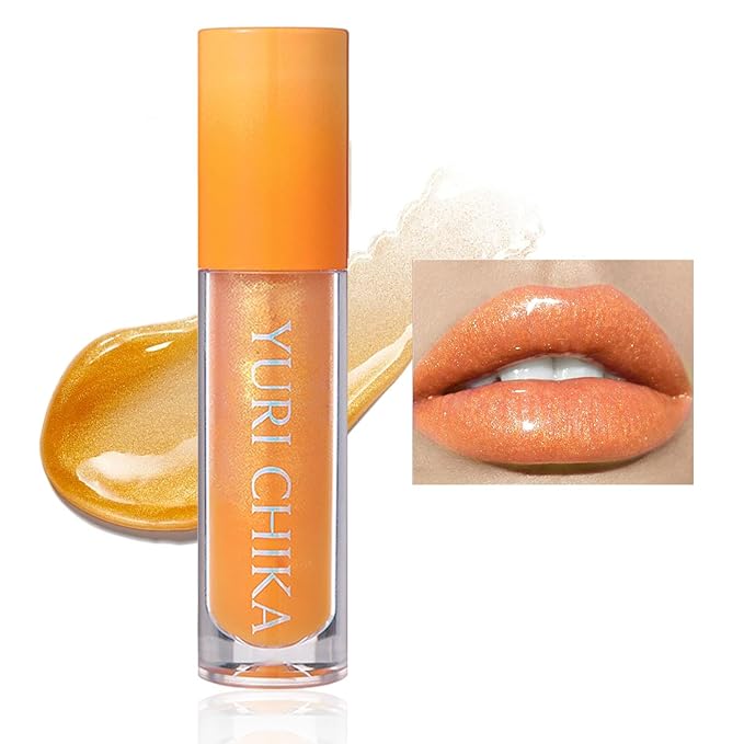 Shimmer Glitter Lip Gloss Oil,6 Color Hydrating Sparkly Lipstick,Non-Sticky Fresh Texture Lip Oil,Long Lasting Moisturizing Lip Makeup (#06)