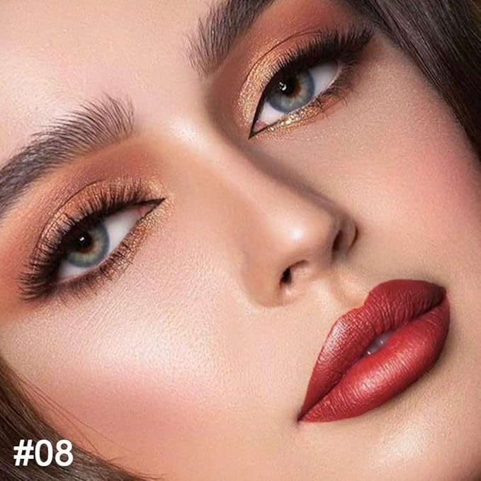 evpct 1Pcs Mauve Red Metallic Lip Liner and Lip