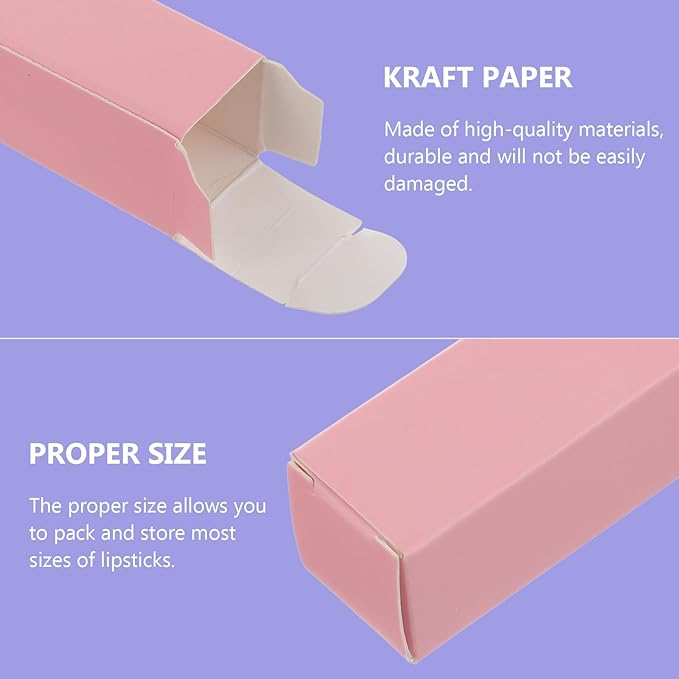 50Pcs Kraft Paper Lipstick Boxes, Essential Oil Packaging Packaging