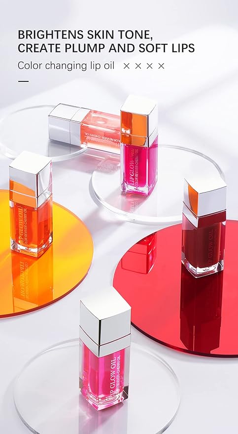 3Pcs Plumping Lip Oil, Hydrating Lip Gloss Tinted Plumping